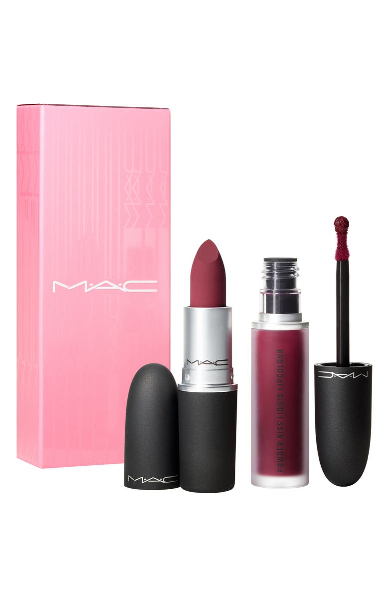 MAC Cosmetics MAC Powder Kiss Lipstick & Liquid Lipstick Set, Alternate, color, 