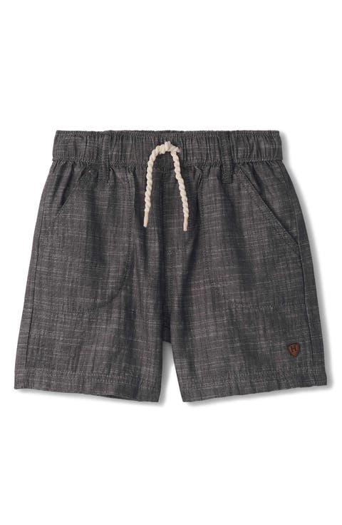 Kids' Slub Cotton Chambray Drawstring Shorts (Little Kid & Big Kid)