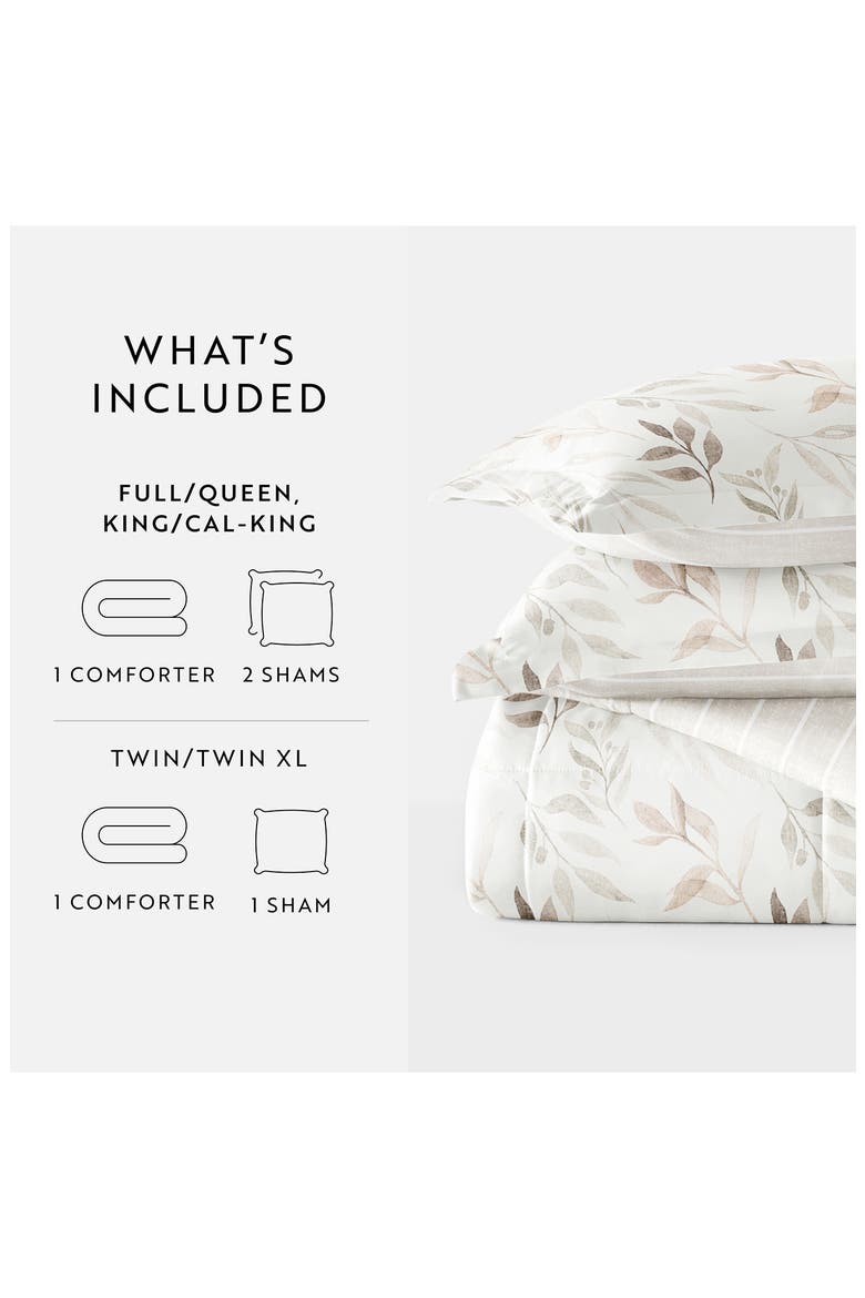Reversible 3-Piece Comforter Set, Alternate, color, IVORY