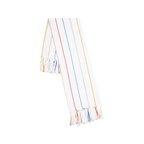 Carol & Frank Wonderland Stripe Towel In White