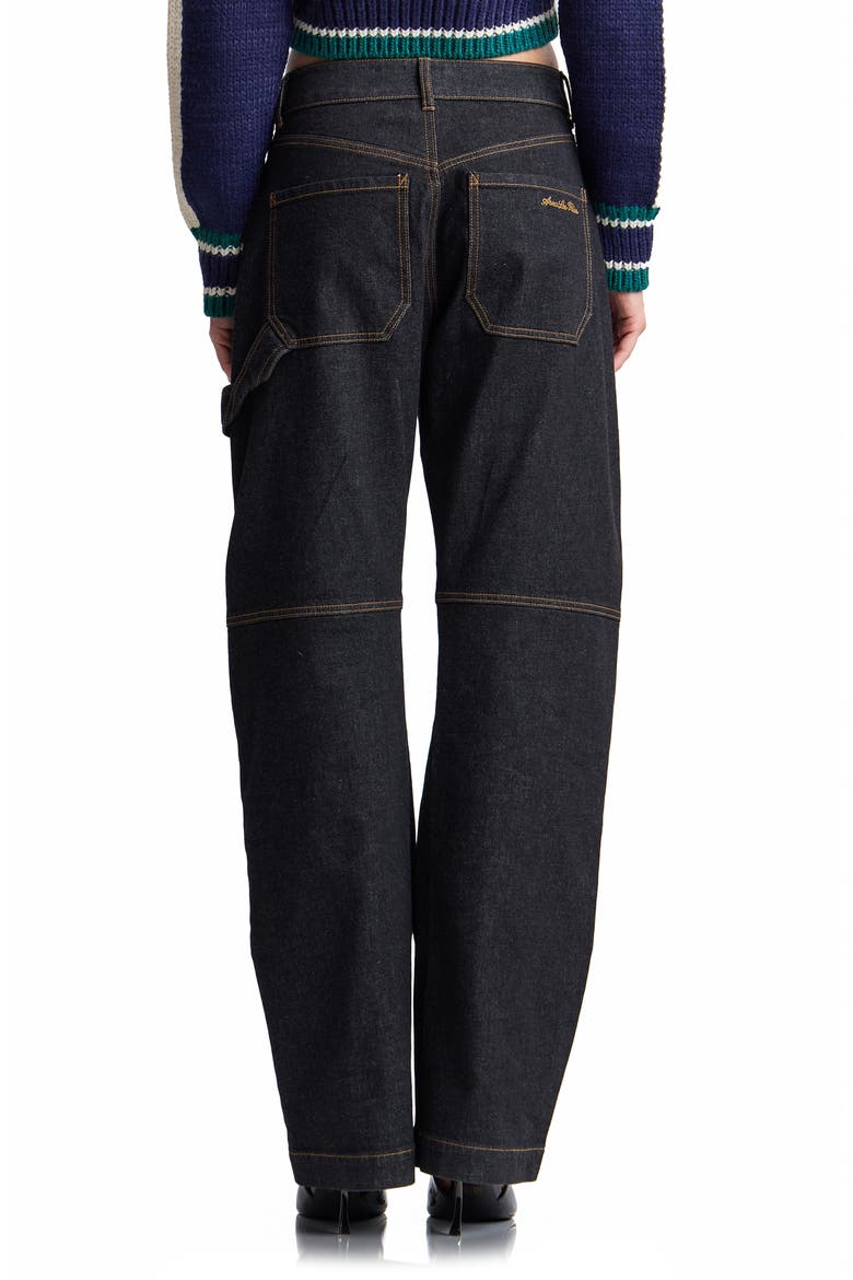 Curved Leg Mid Rise Jeans, Alternate, color, THUNDER WASH