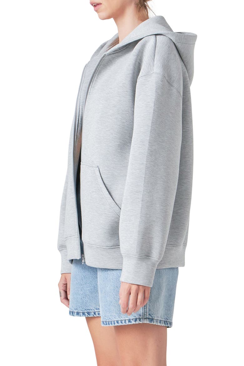 Zip-Up Hoodie, Alternate, color, GREY