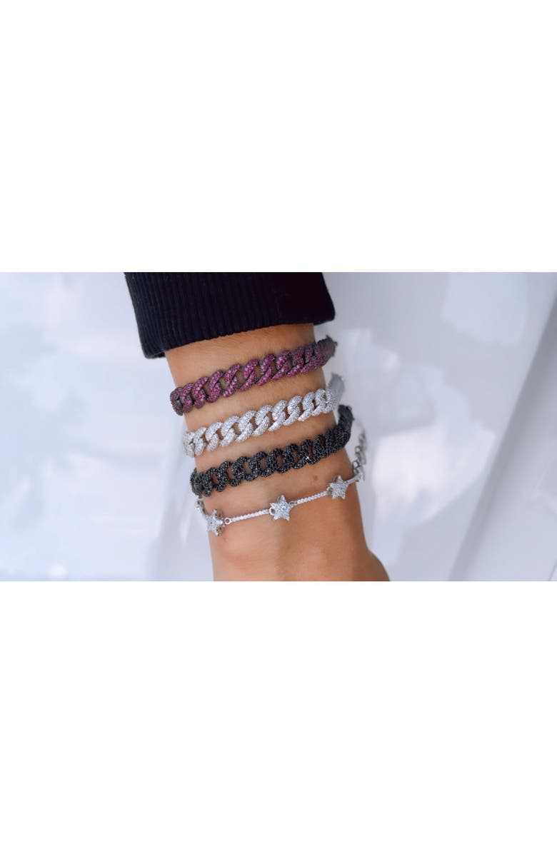 SHYMI Pavé Star Station Tennis Bracelet, Alternate, color, Silver