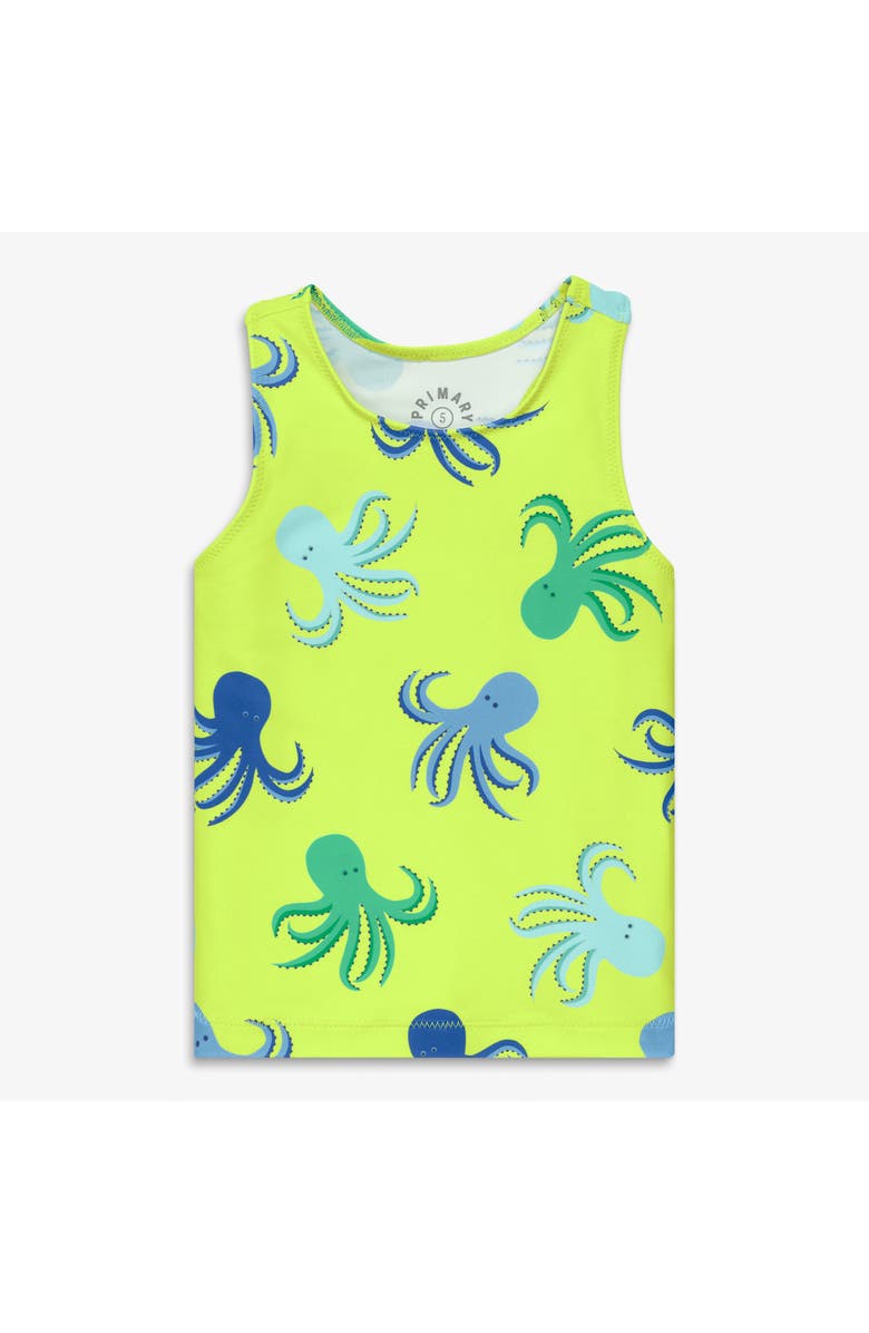 Primary Kids Swim Tank In Ocean Pals, Main, color, Lime Octopus
