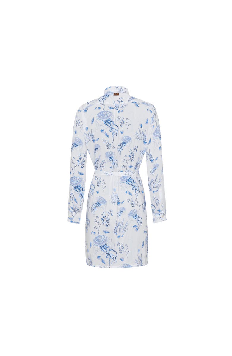 Vilebrequin Viscose Shirt Dress Medusa and Shells, Alternate, color, 