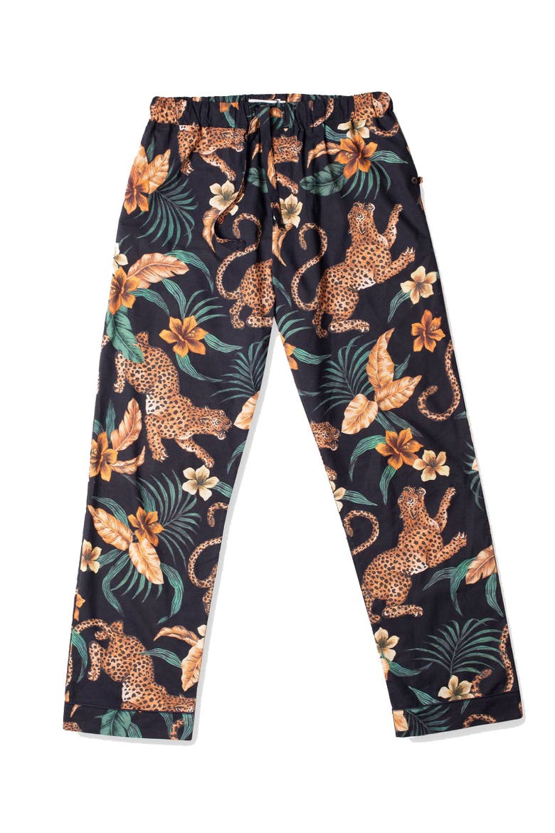 Mens Pajama Pant, Alternate, color, Soleia Black/Yellow