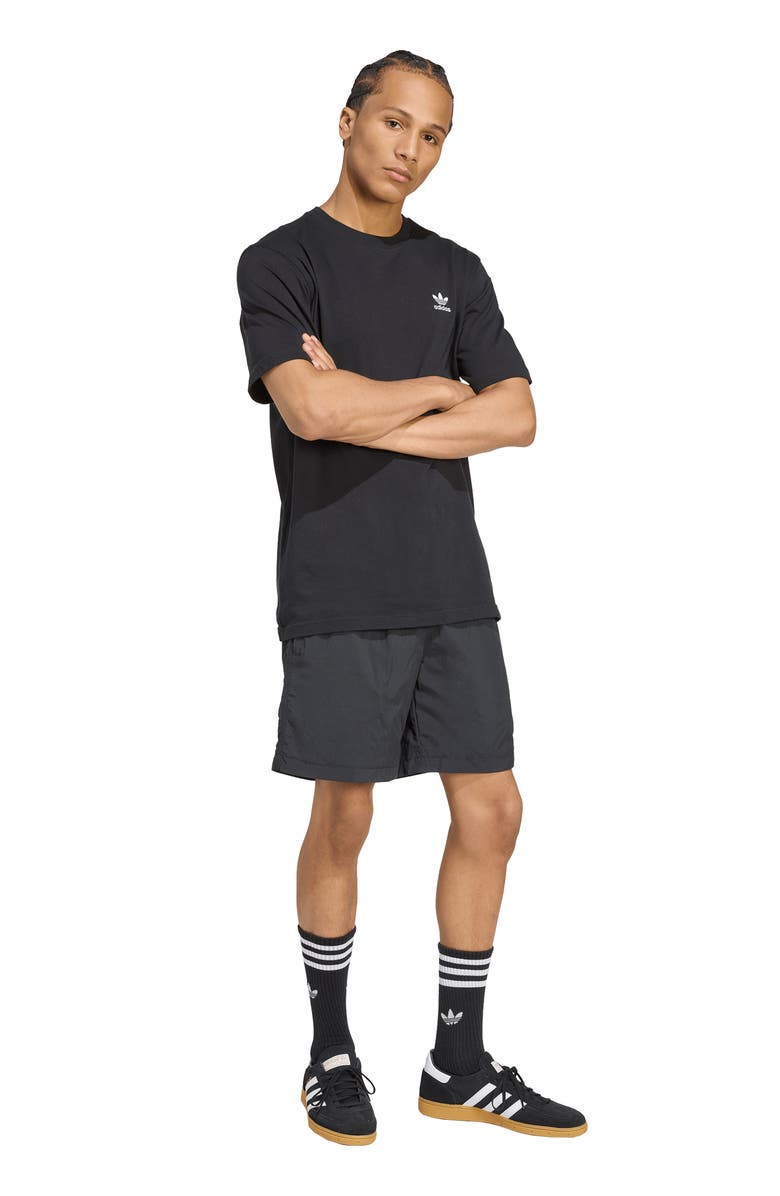 adidas Essentials Trefoil Logo Shorts, Alternate, color, Black/ White