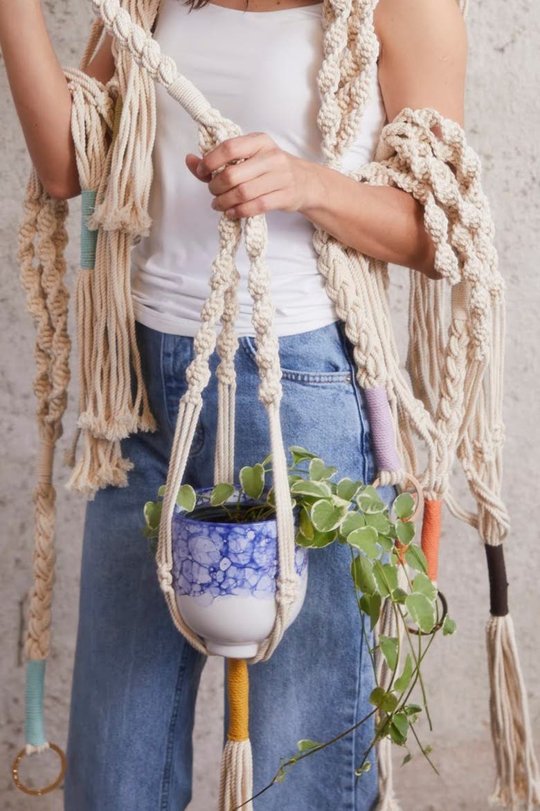 Trina Plant Hanger, Alternate, color, Thistle