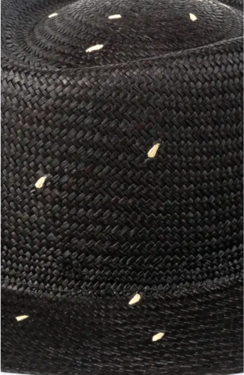 Heads Of State Hat Co. Boater Straw Hat, Alternate, color, Black