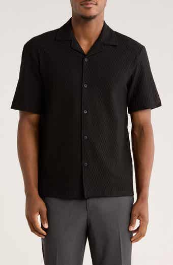 Cactus Man Texture Knit Camp Shirt