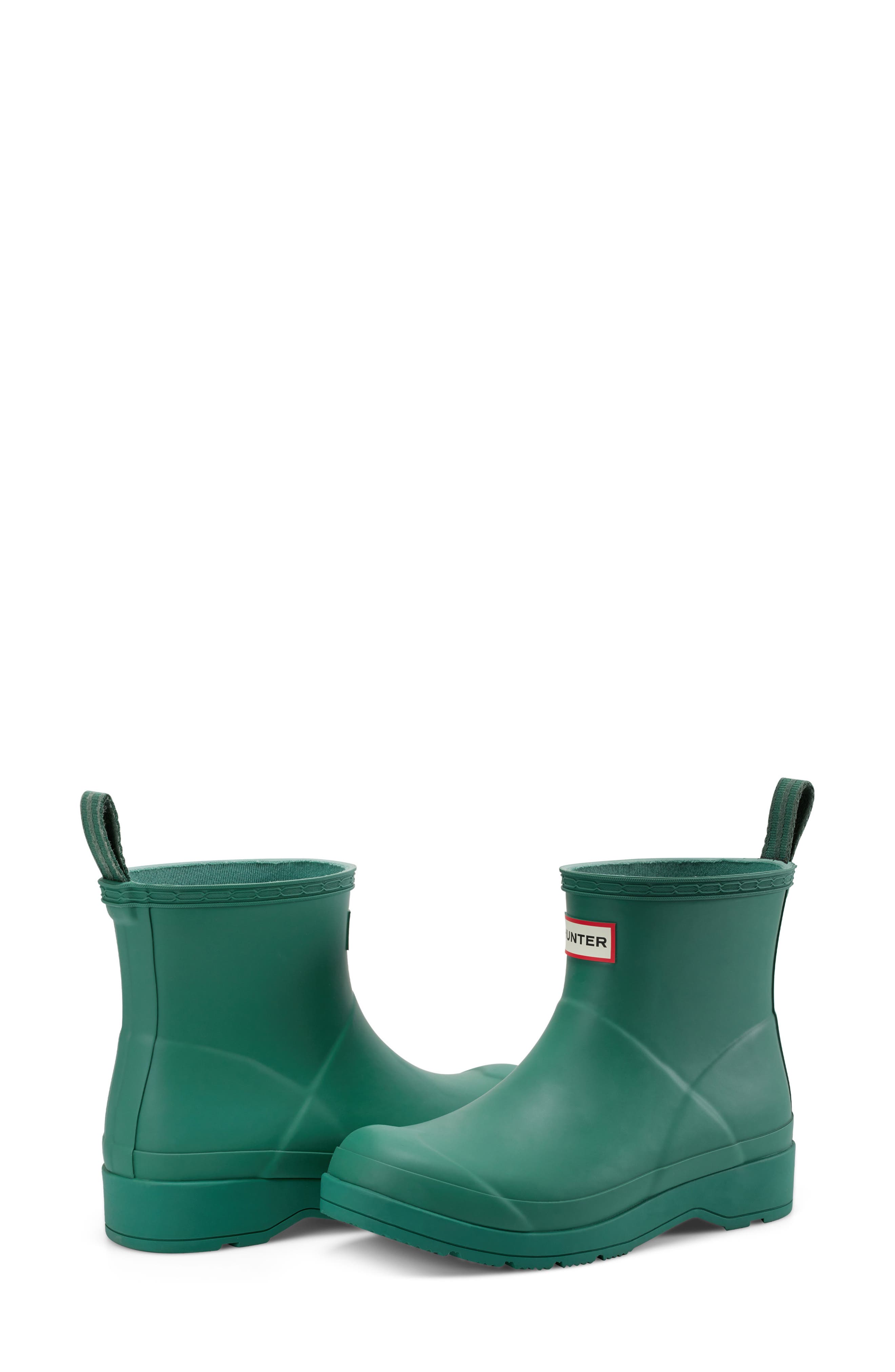 Hunter Play Short Rain Boot, Alternate, color, Medium Green