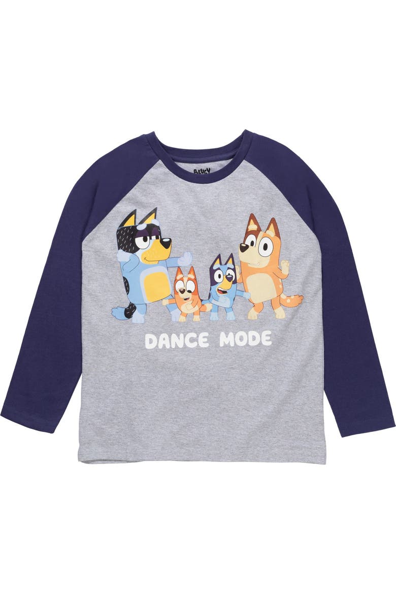 Long Sleeve Raglan Tee, Main, color, Navy Heather Gray