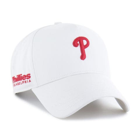 Men's '47 White Philadelphia Phillies Foundational Pinch Offside Adjustable Hat