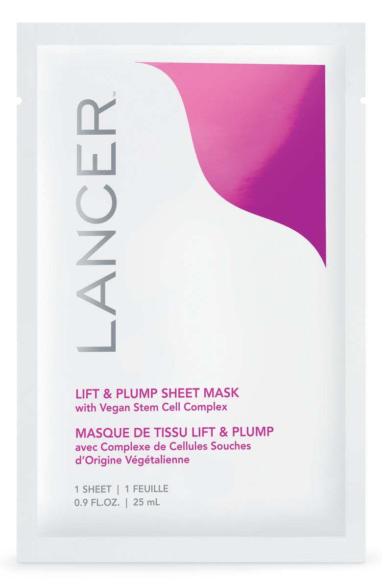 LANCER Skincare Lift & Plump Sheet Mask, Main, color, 1 Sheet