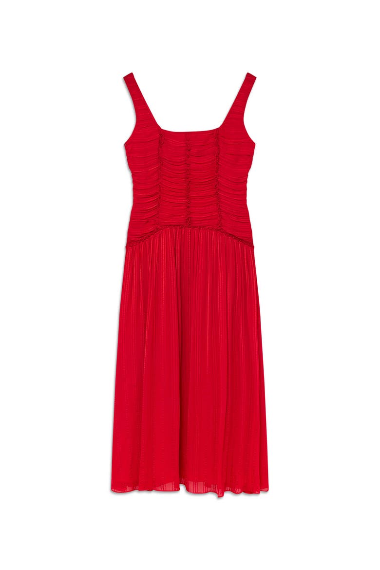 Square Neck Wide Strap Maxi Dress, Alternate, color, Red