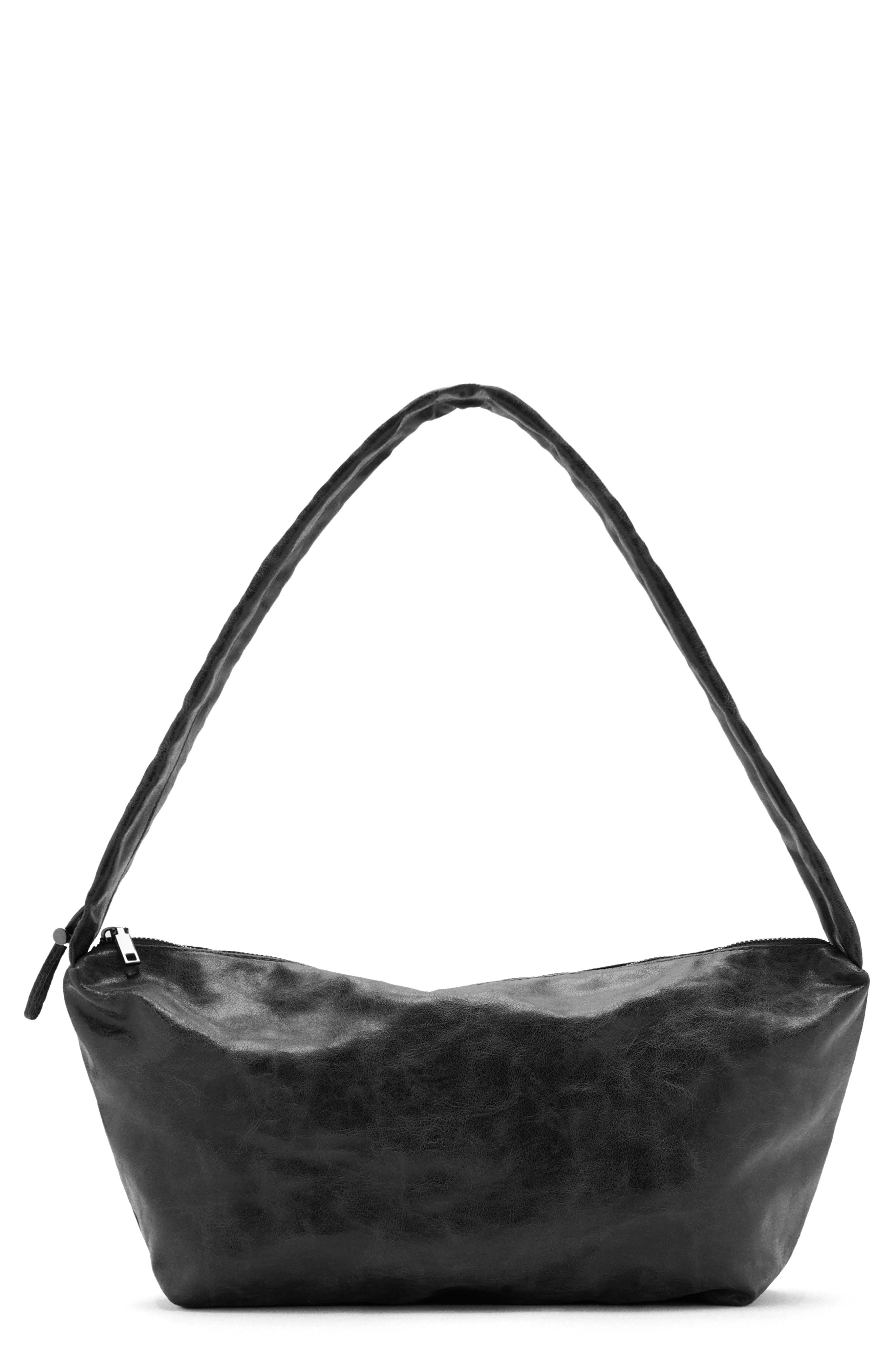 MANGO TEEN Faux Leather Shoulder Bag, Main, color, Grey