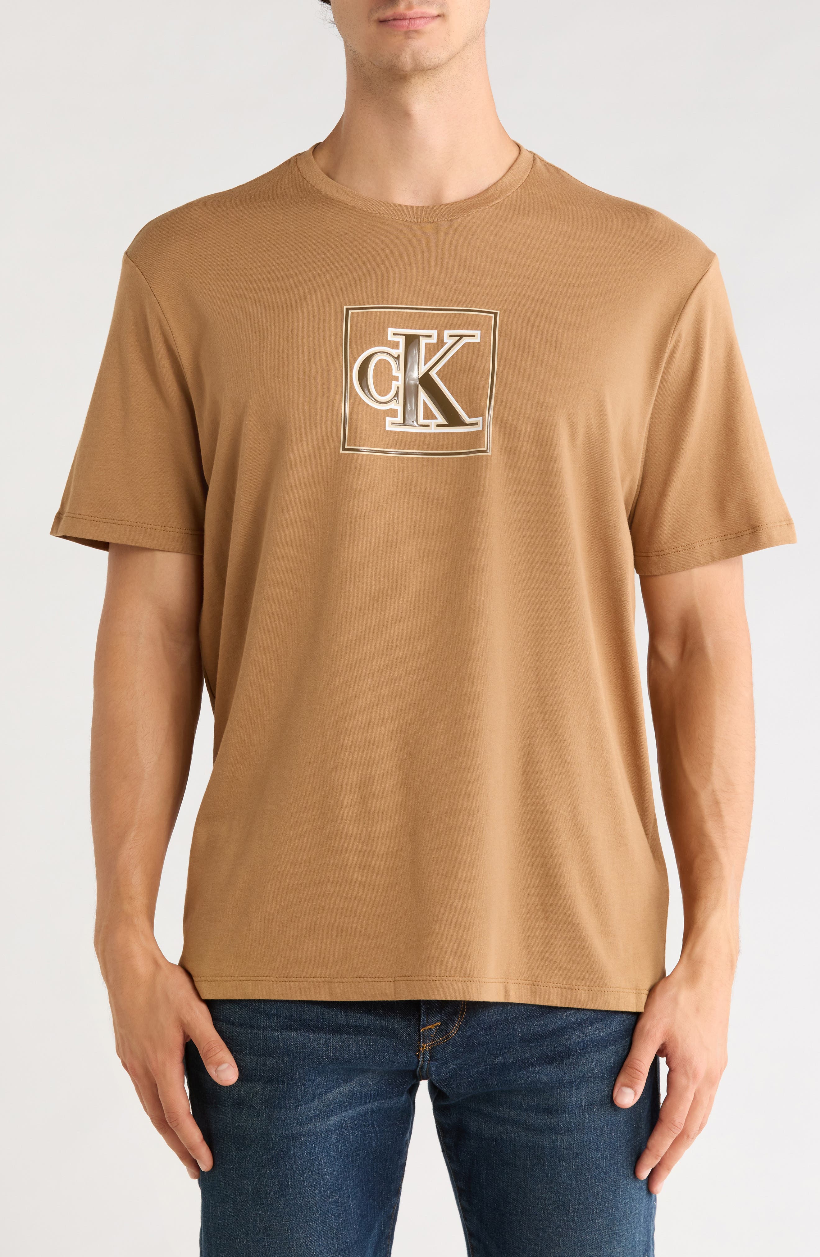 Outline Box Logo Graphic T-Shirt