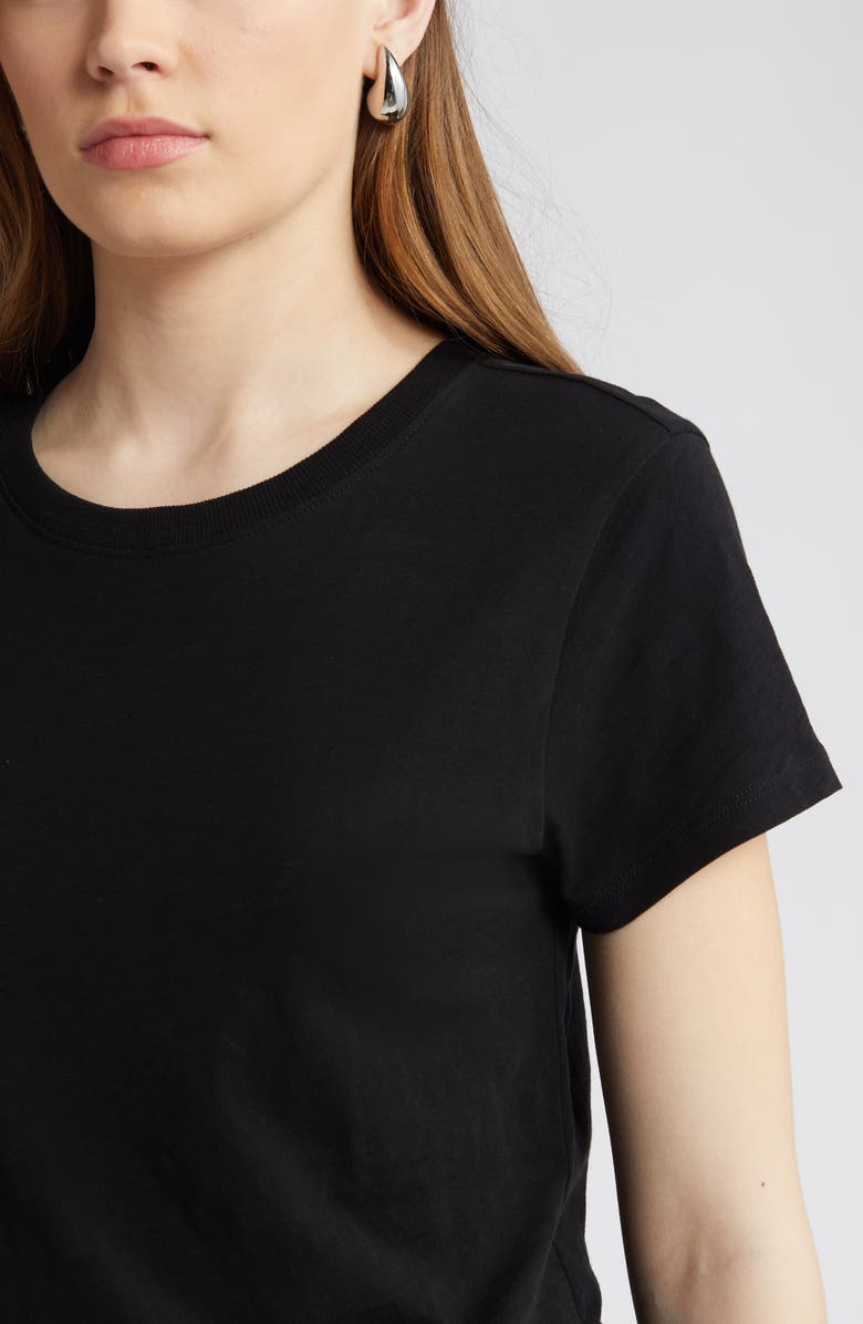 Nordstrom Pima Cotton Slub Crewneck T-Shirt, Alternate, color, Black