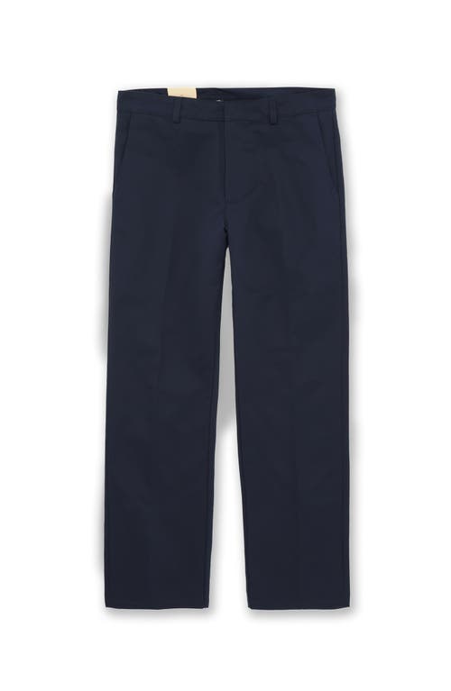Fortela Maine Heavy Cotton Gabardine Chino Pants In Blue