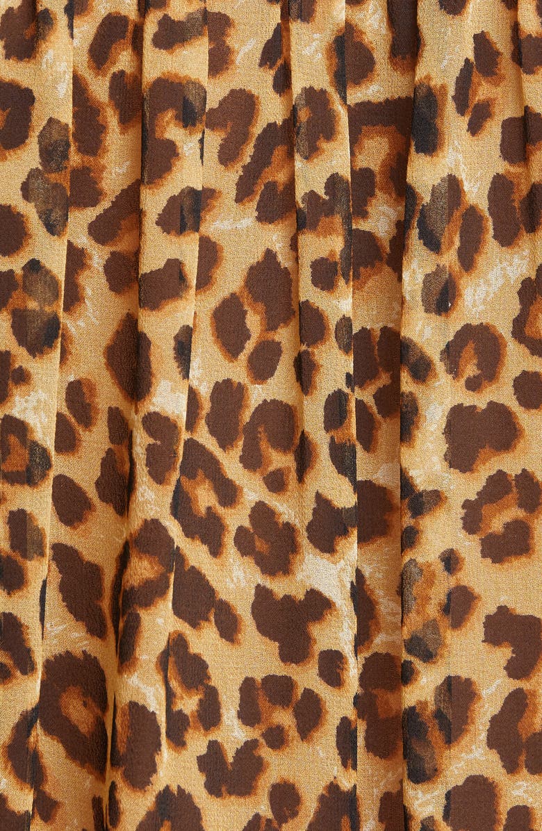 Veronica Beard Jaz Leopard Print Silk Chiffon Blouse, Alternate, color,