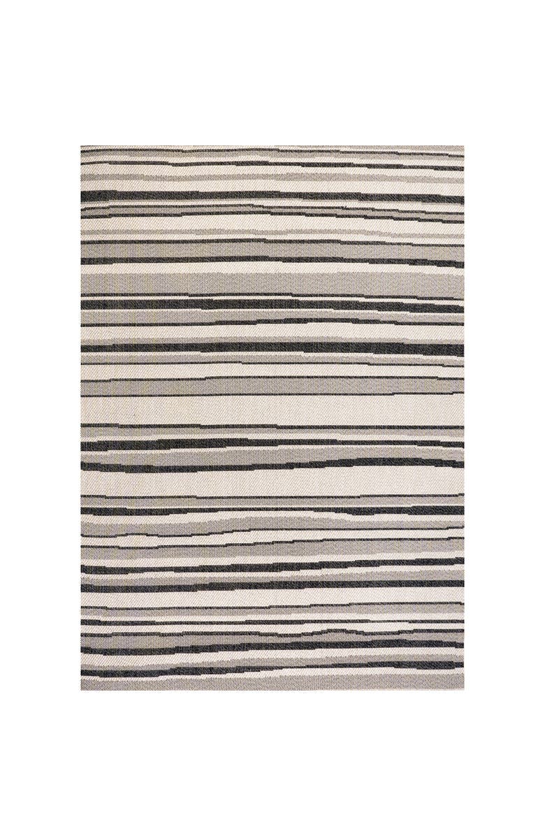 JONATHAN Y Castara Wavy Stripe Modern Indoor/Outdoor Area Rug, Main, color, Cream/Dark Gray