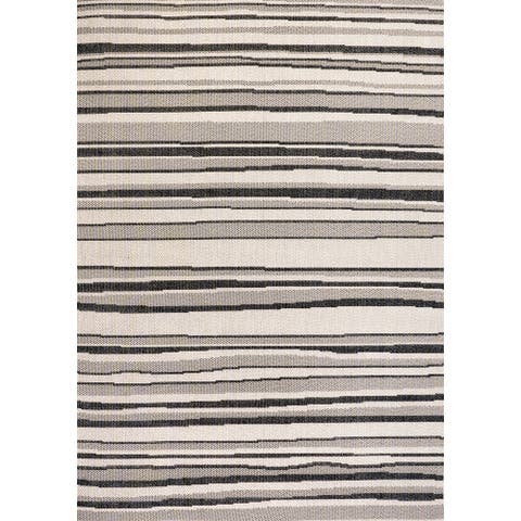 Castara Wavy Stripe Modern Indoor/Outdoor Area Rug