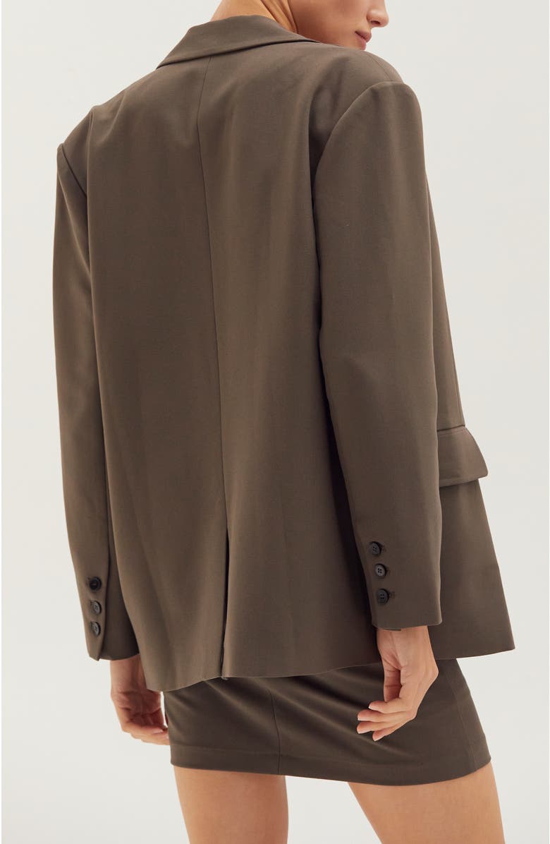CRESCENT Oversized Single-Breasted Blazer, Alternate, color, Brown Grey