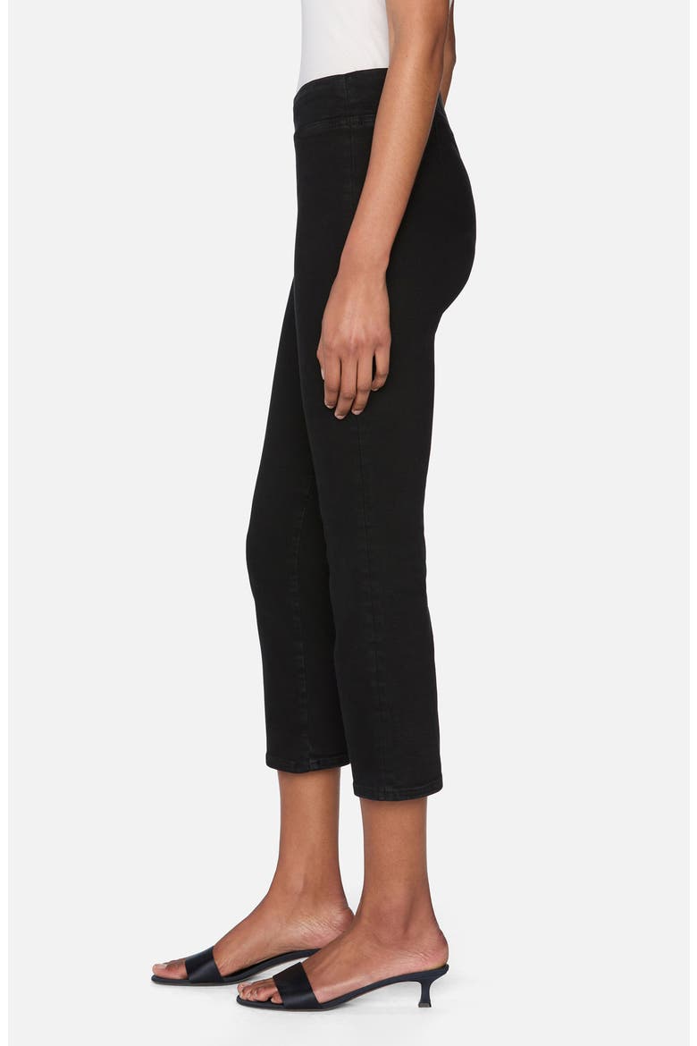 Jetset Weekend Pull-On High Waist Capri Jeans, Alternate, color, SHEEN NOIR
