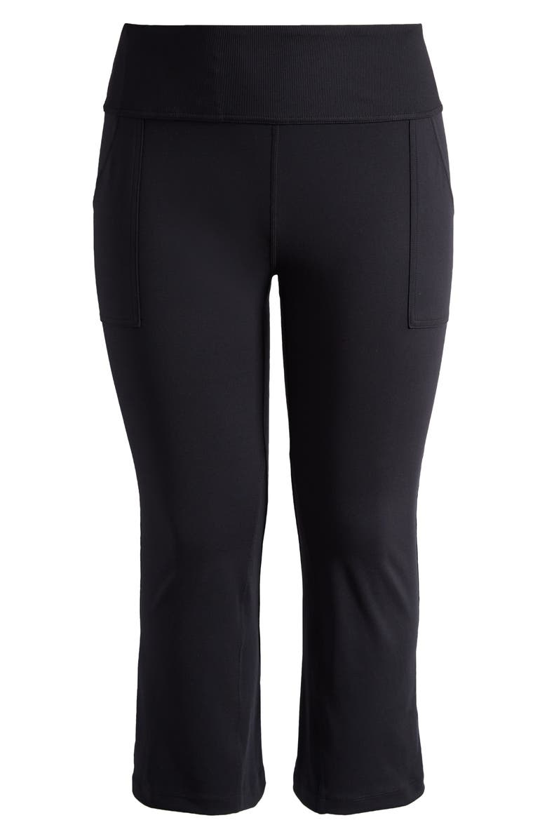 Zella High Waist Kick Flare Crop Leggings, Alternate, color, 