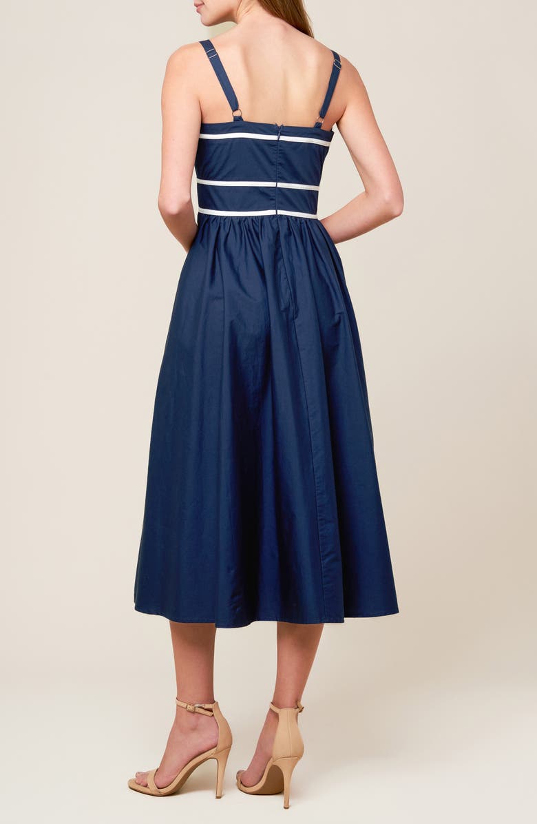 FLYING TOMATO Contrast Stripe Midi Dress, Alternate, color,