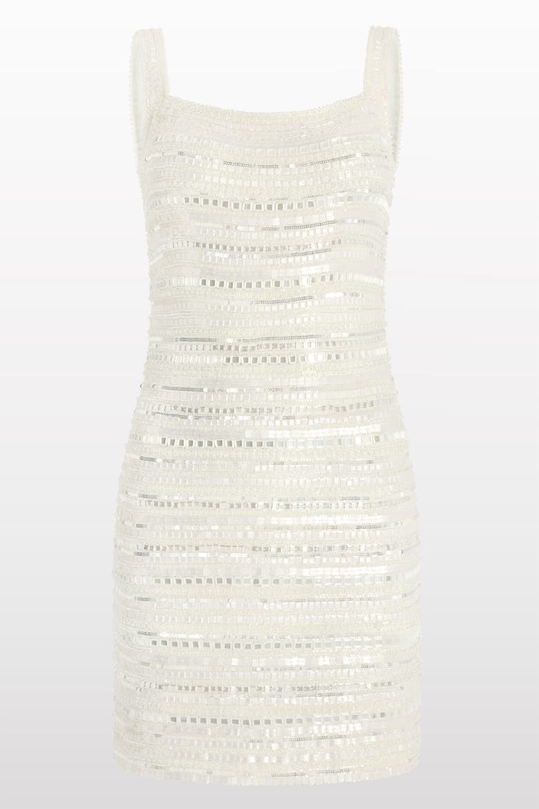 Gigi Beaded Mini Dress, Alternate, color, Ivory