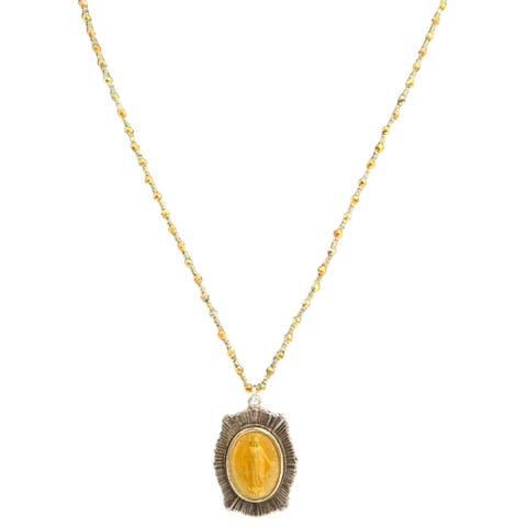 Miraculous Medal Virgin Mary Pendant Necklace