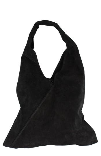 Persaman New York Amelia Suede Hobo Bag In Black