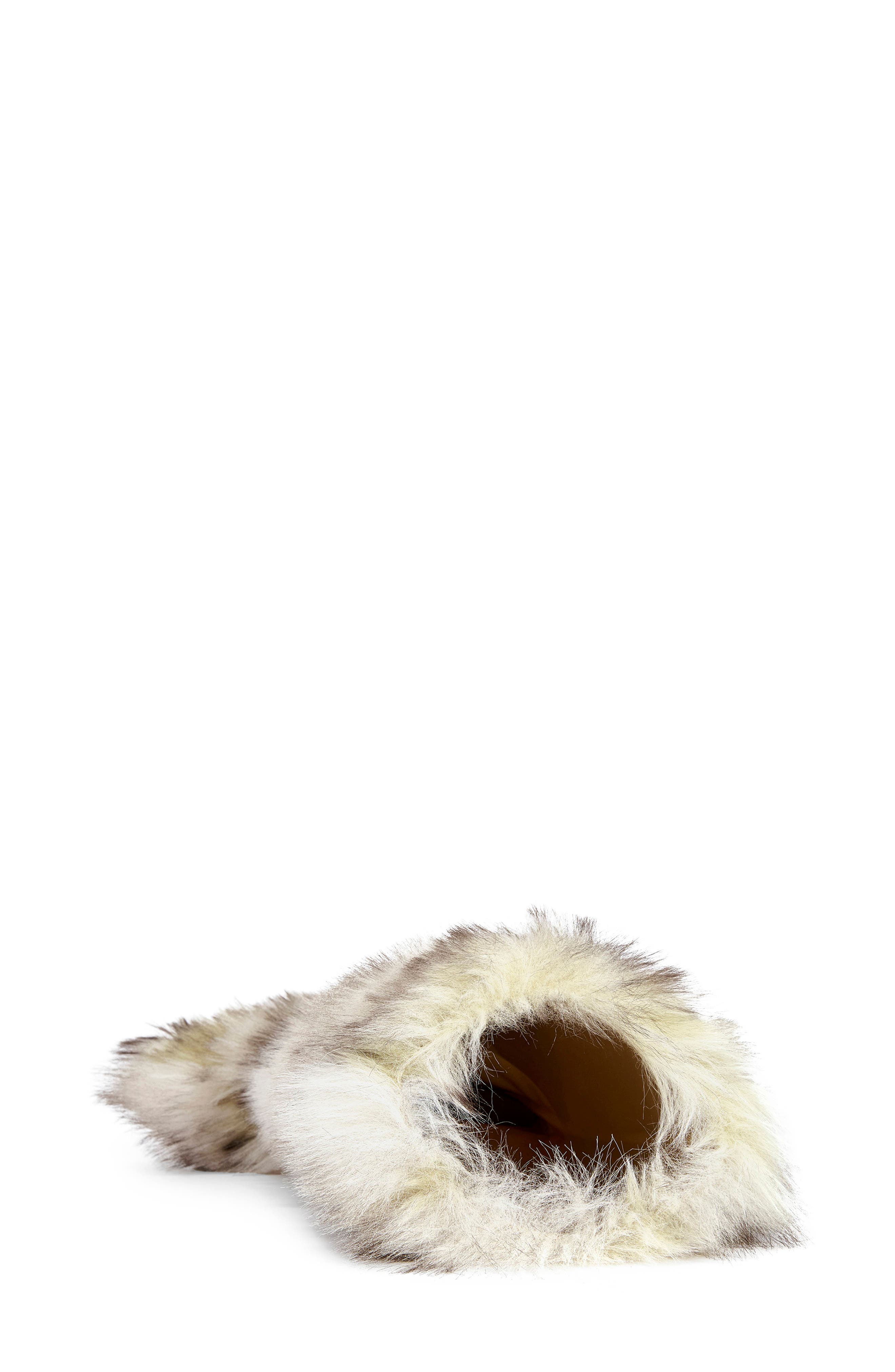 Upstarter Faux Fur Knee High Boot, Alternate, color, CREAM MULTI