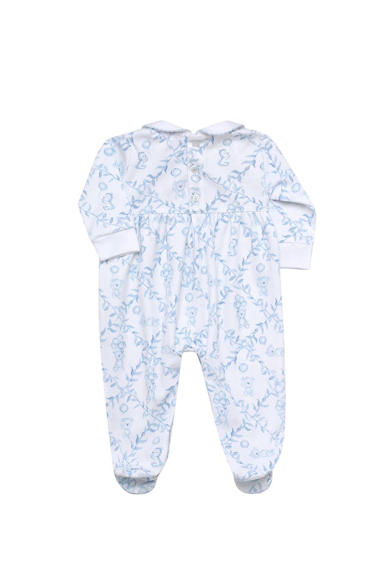 Nellapima Blue Bears Trellace Smocked Footie - Baby, Alternate, color, Blue