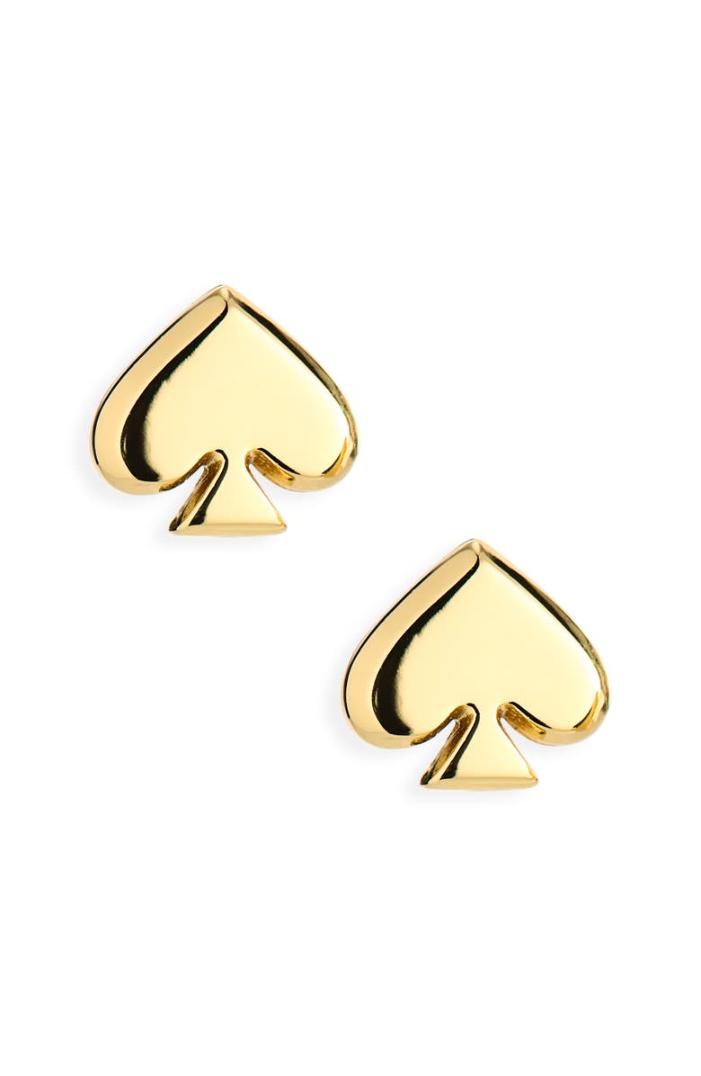 Kate Spade New York spade stud earrings, Main, color, Gold