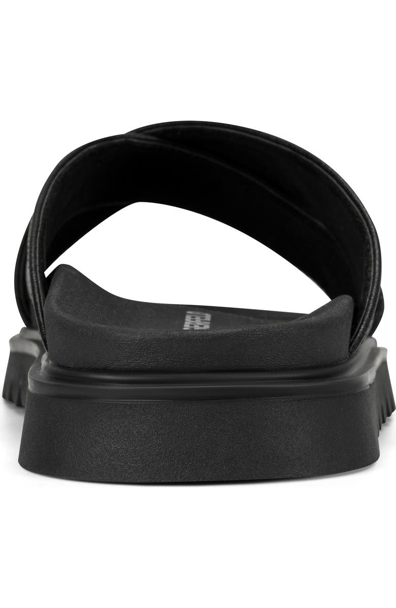 KARL LAGERFELD PARIS Logo Crisscross Slide Sandal, Alternate, color, Black