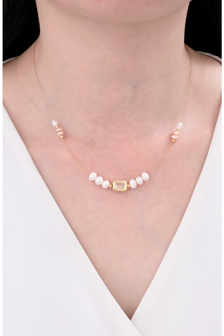 Antoinette Freshwater Pearl Necklace, Alternate, color, GOLD