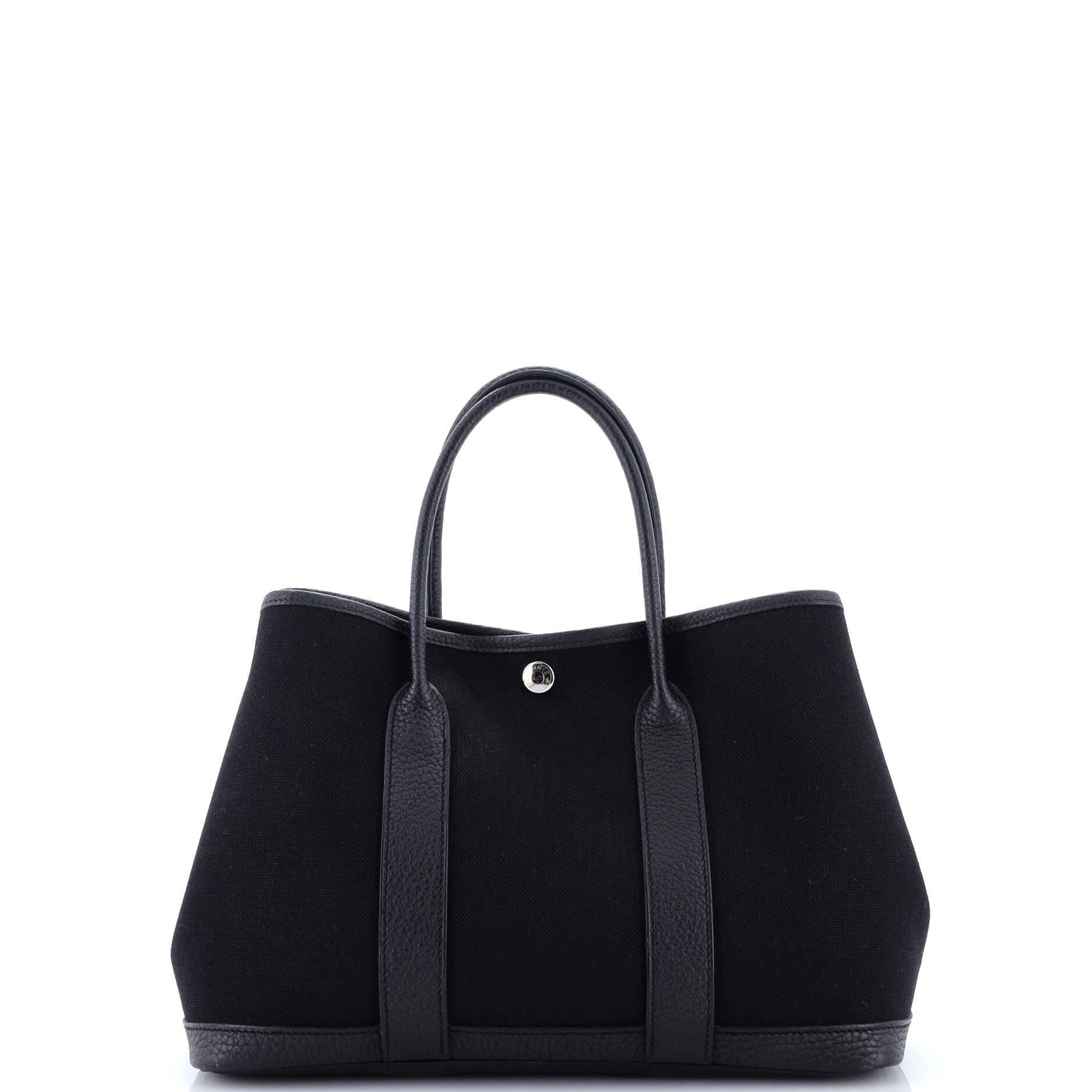 Pre-Owned Hermes Garden Party Tote Toile and Leather 30, Alternate, color, 