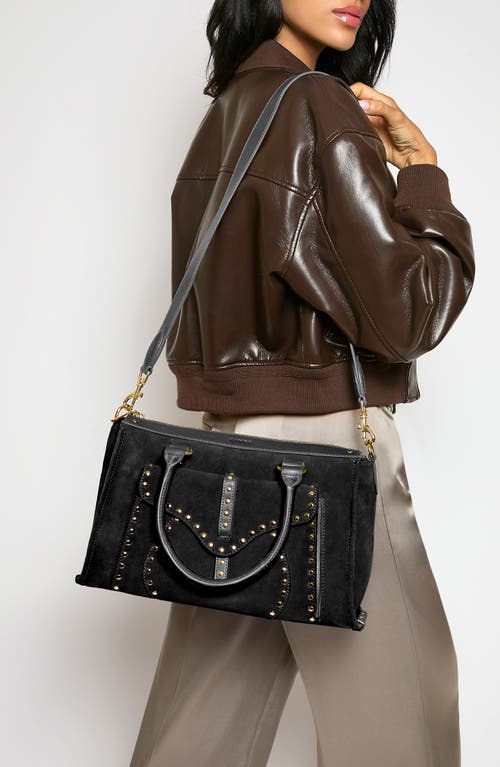 Aimee Armour Leather Satchel In Black