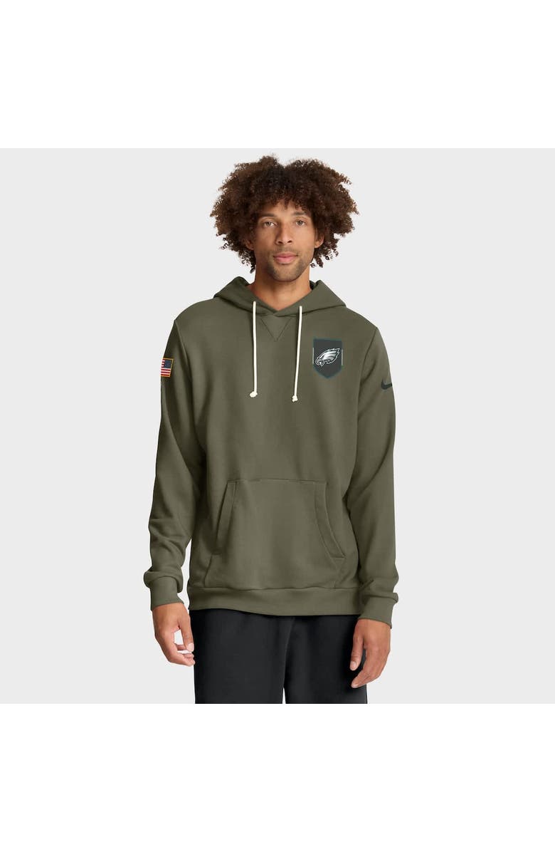 Nike Men's Nike Olive Philadelphia Eagles Big & Tall 2025 Salute to Service Sideline Dominant Force Dri-FIT Hoodie, Alternate, color, Olive