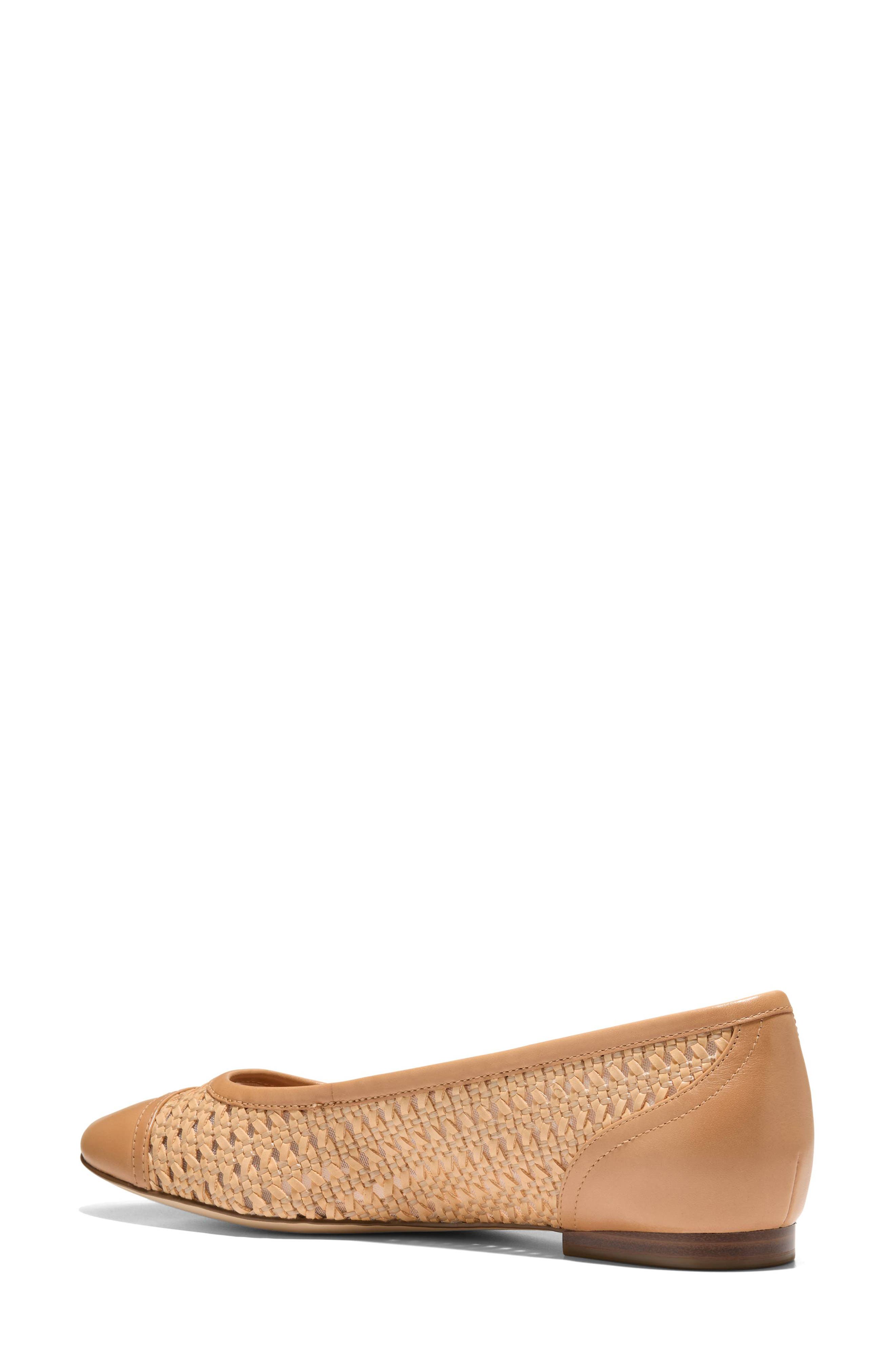 Cole Haan Raquelle Demi Ballet Flat, Alternate, color, Natural Raffia/ Biscuit