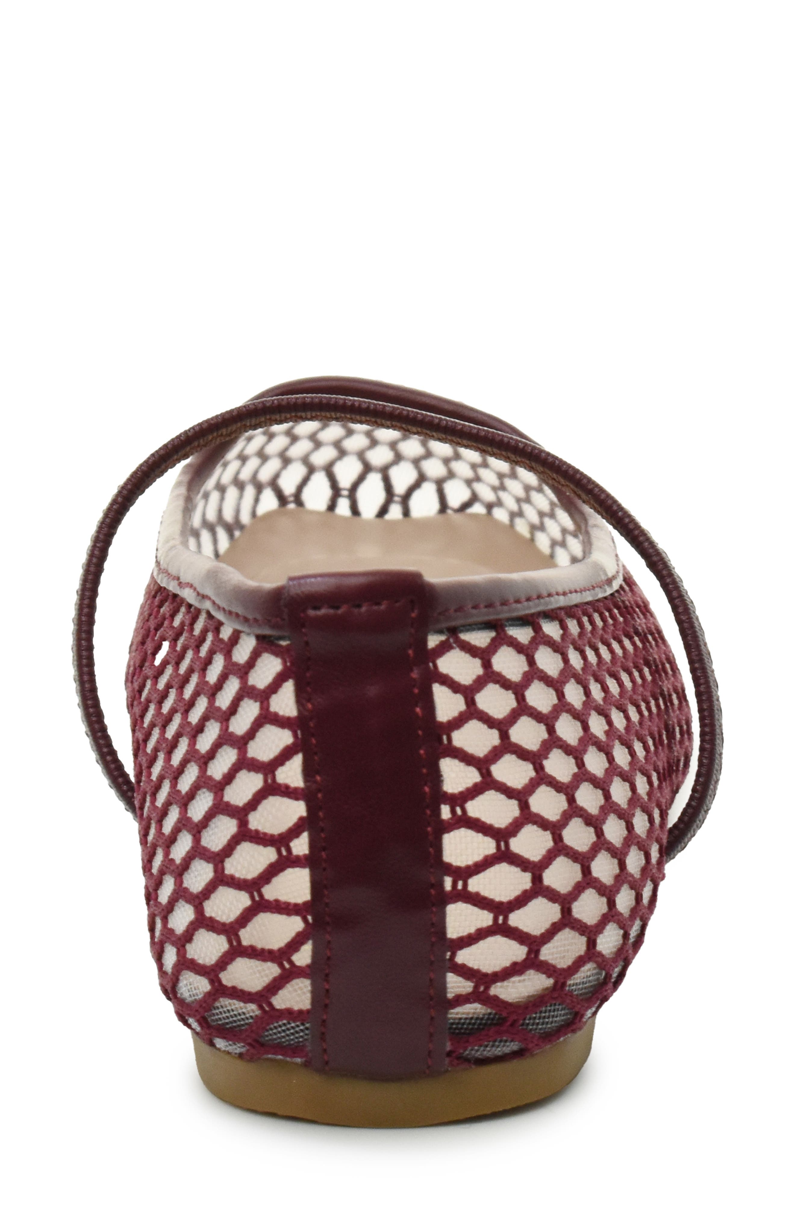 Meshi Mary Jane Flat, Alternate, color, BURGUNDY