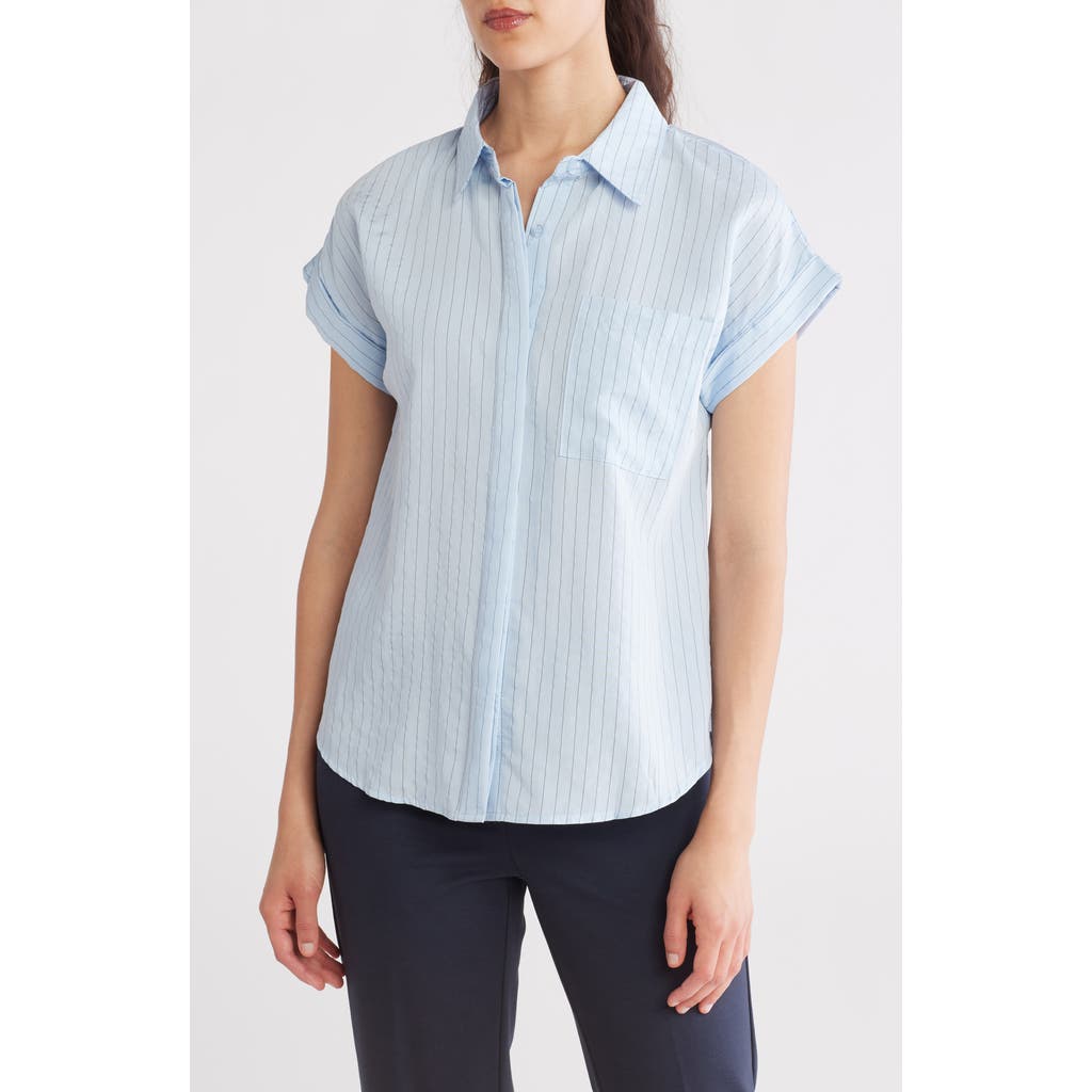 BLU PEPPER BLU PEPPER PINSTRIPE WOVEN TOP