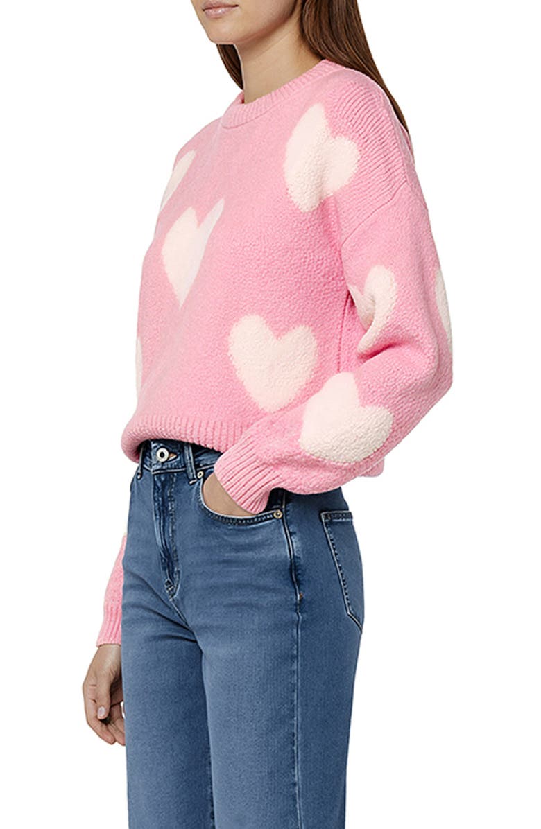 Lush Heart Crewneck Sweater, Alternate, color, Pink Cream