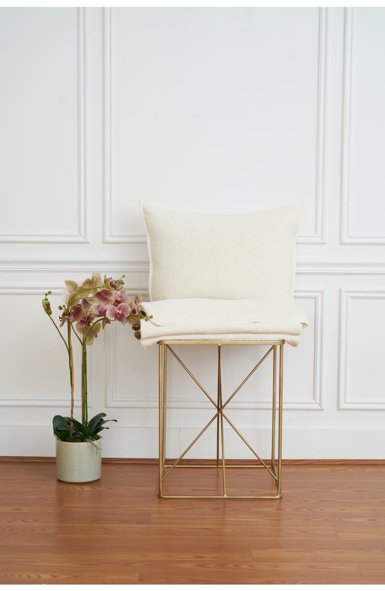 ELISABETH YORK 20" x 26" Chander Dove Cotton Standard Sham - Machine Washable, Alternate, color, White