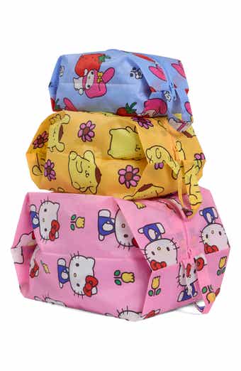 Set of 3 Assorted Zippered Travel Pouches