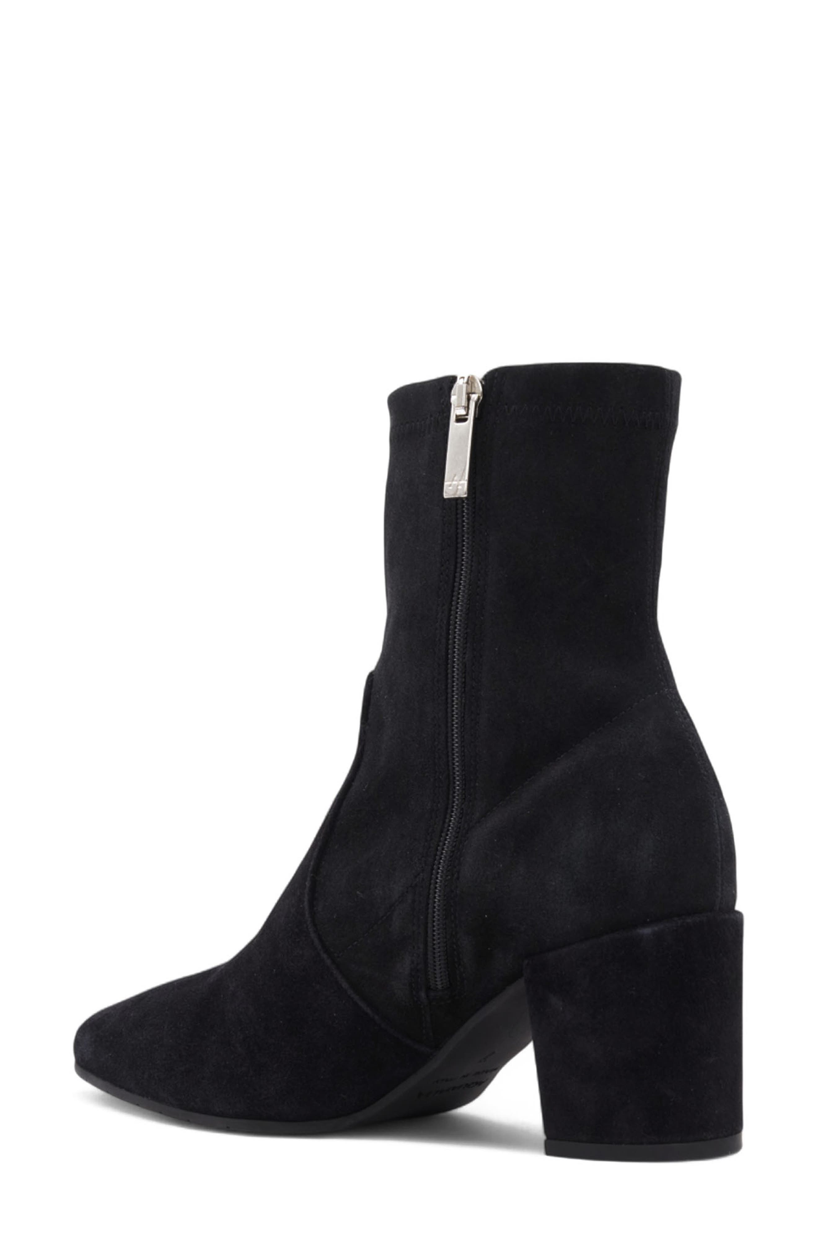Aquatalia Demetra Weatherproof Bootie, Alternate, color, Black Suede