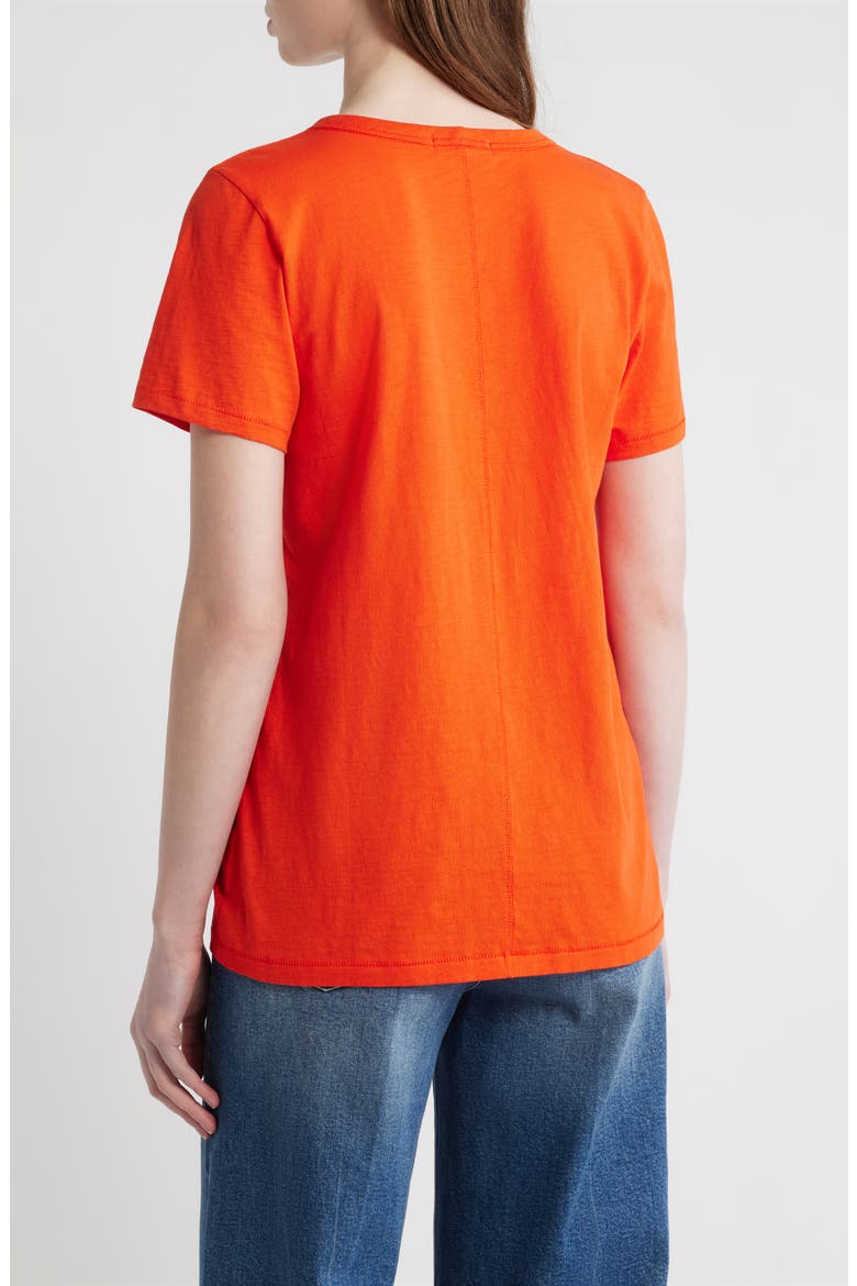 The Slub V-Neck T-Shirt, Alternate, color, BT RED