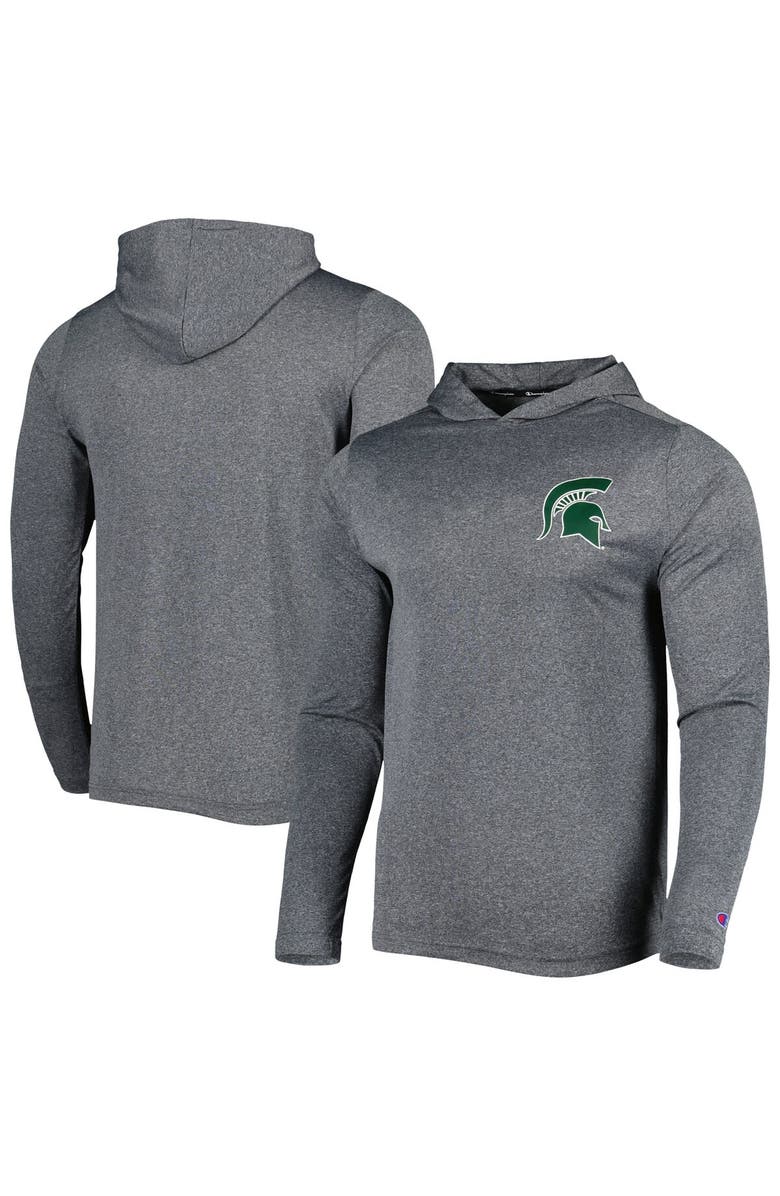 KNIGHTS APPAREL Men's Champion Gray Michigan State Spartans Hoodie Long Sleeve T-Shirt, Main, color, Gray